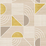 Zelda Luxury Natural - Wachstuch Tischdecke mit grafischem Muster