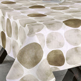 Arapoff Arena - Stonefree Retro 180 cm, abwaschbare Tischdecke in Weiß/Beige