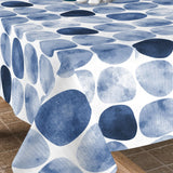 Arapoff Rio - Stonefree Retro, abwaschbare Tischdecke in Weiß/Blau/Hellblau - 180 cm