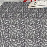 Dumond Anthrazit - jacquardgewebte abwaschbare Tischdecke, 180 cm breit