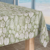 Eddy Selva Grün, jacquardgewebte abwaschbare Tischdecke, 140 cm breit