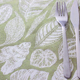 Eddy Selva Grün, jacquardgewebte abwaschbare Tischdecke, 180 cm breit