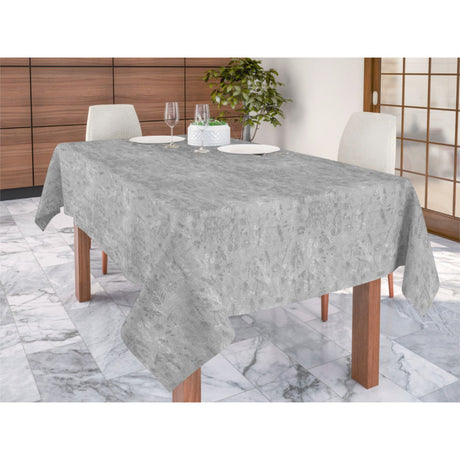 Lorrain Grau, jacquardgewebte abwaschbare Tischdecke, 160 cm breit