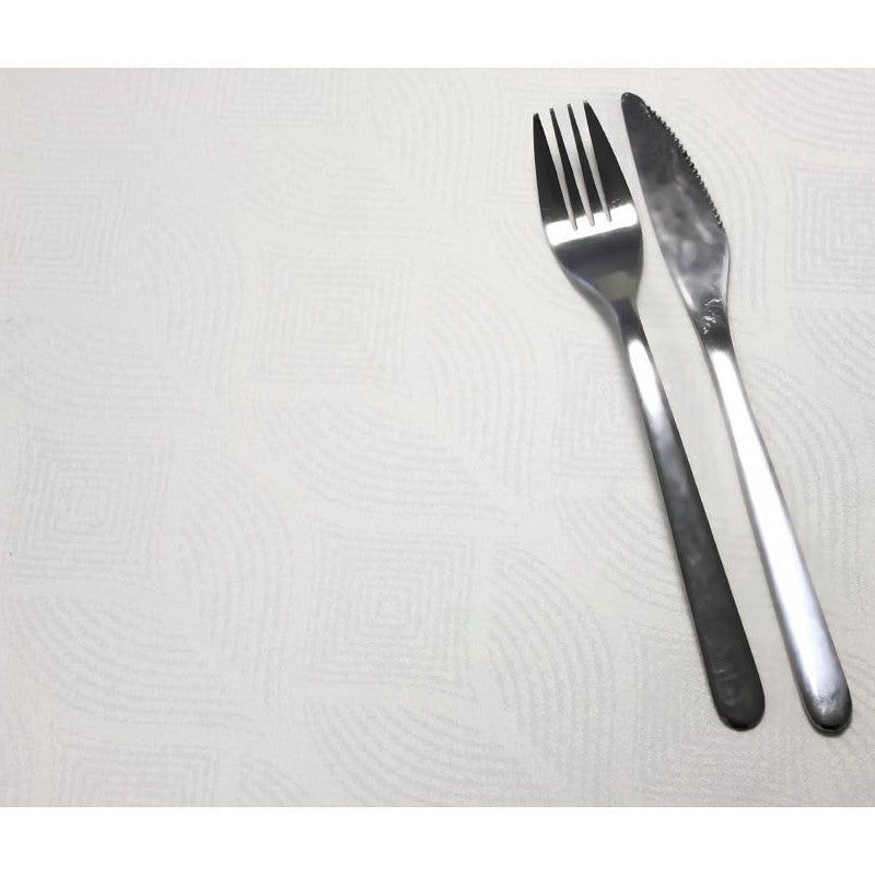 Manno Blanco, jacquardgewebte abwaschbare Tischdecke, 180 cm breit