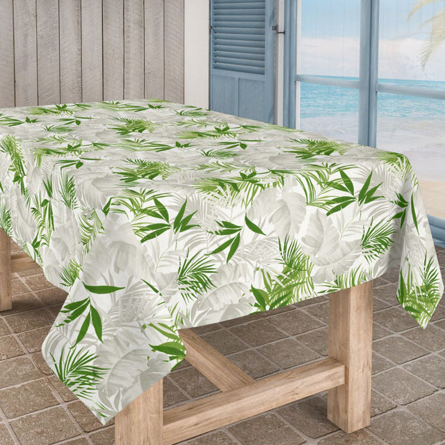 Martini - Abwaschbare Tischdecke mit Farnen und Blättern