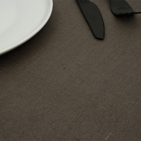 Basic Linen Anthrazit - Leinen tischdecke mit Acrylbeschichtung, 100% Leinen