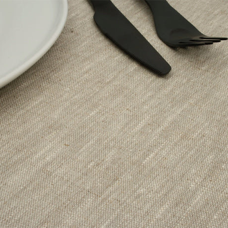 Basic Linen Sand - Leinentischdecke mit Acrylbeschichtung, 100% Leinen