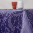 Visconti Jacquard Blau - Gewebte abwaschbare Tischdecke mit schönem klassischem Muster