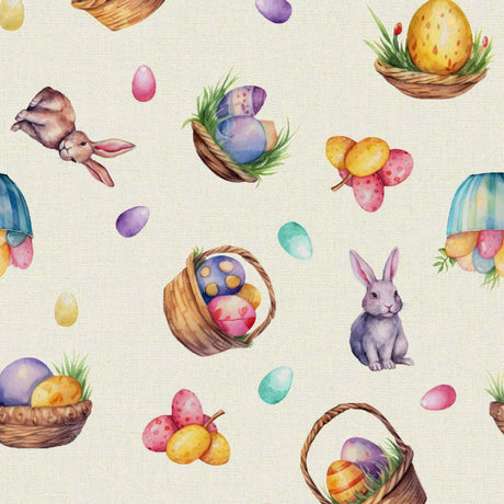 Alba Natur - Abwaschbare Tischdecke mit Ostermotiven