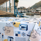Alt Godt fra Havet - Wachstuch Tischdecke mit maritimen Motiven
