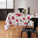 Amaryllis 150 x 300 cm – rechteckige fleckabweisende Weihnachtstischdecke