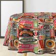 Americano - Runde Wachstuch-Tischdecke im Retro-Diner-Look
