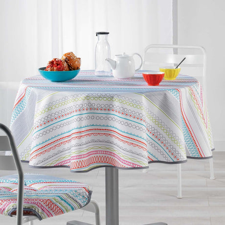 Analea Multi Ø 180 cm, runde fleckabweisende Tischdecke