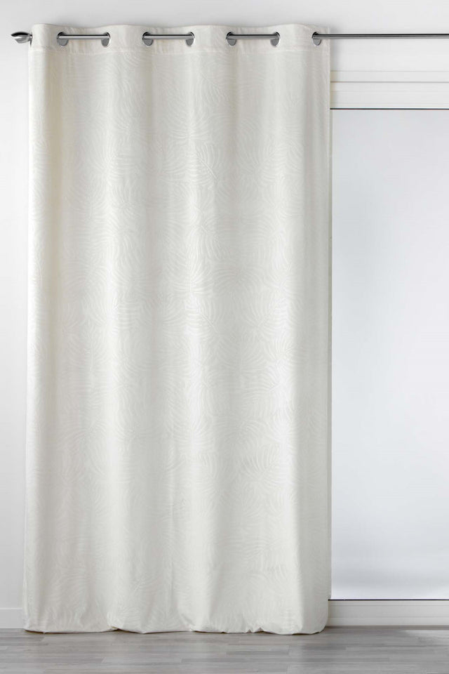 Analia geprägter Velours Natur – Verdunkelungsvorhang 140 x 240 cm