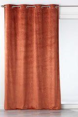 Analia geprägter Velours Terrakotta-Orange – Verdunkelungsvorhang 140 x 240 cm
