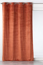 Analia geprägter Velours Terrakotta-Orange – Verdunkelungsvorhang 140 x 240 cm