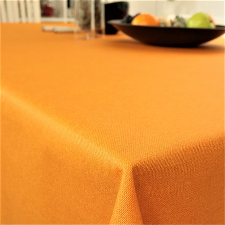 Einfarbige abwaschbare Tischdecke Orange - Dali 160 cm breit