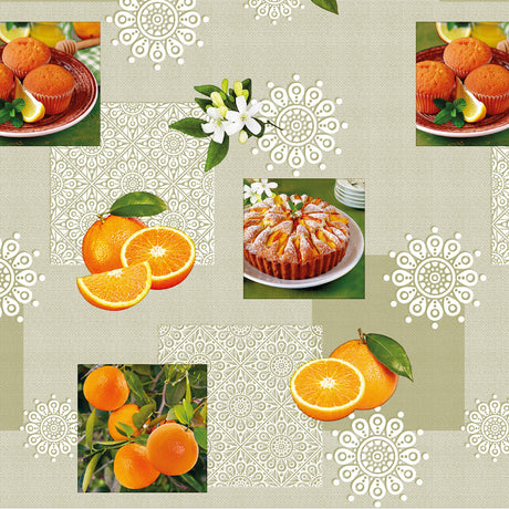 Appelsinernes Verden - Wachstuch Tischdecke mit Orangen