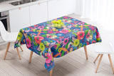 Araca Marine – Abwaschbare Tischdecke mit großen schönen Blumen – 155 cm breit