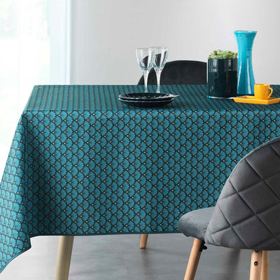 Artchic Blau 150 x 240 cm, rechteckige fleckabweisende Tischdecke