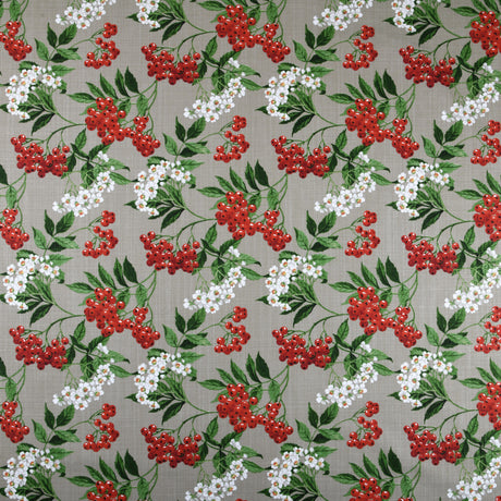 Baies - Abwaschbare Tischdecke mit Beeren und Blumen, 155 cm breit
