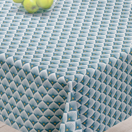 Baker Blau – Abwaschbare Tischdecke mit schönem grafischem Motiv