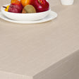 Balance Cake - 160 cm breite Wachstuch Tischdecke, gestreift, beige