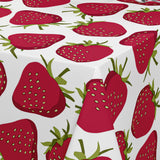 Berry Bliss - Wachstuch Tischdecke mit Erdbeermotiv, Ecke