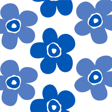 Lola Wachstuch Tischdecke - Big Flower Heavenly Blue
