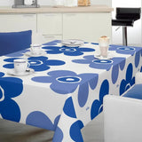 Lola Wachstuch Tischdecke - Big Flower Heavenly Blue