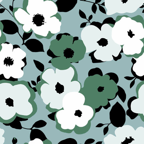 Big Flower Sage – Wachstuch Tischdecke mit Blumen