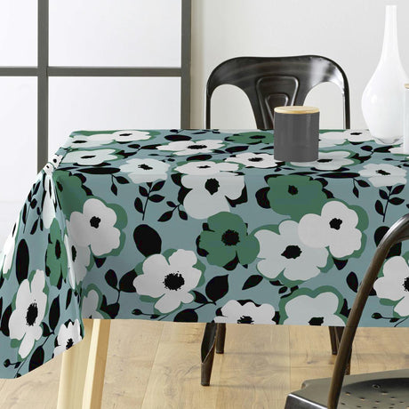 Big Flower Sage – Wachstuch Tischdecke mit Blumen