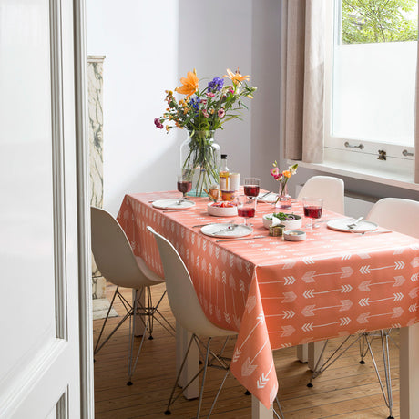 Billy Wachstuch Tischdecke, Arrows Cantaloupe, Ambiente