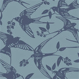 BIRDS Arona Blue - Notes by Susanne Schjerning - Abwaschbare Tischdecke mit rutschfester Unterseite