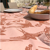 BIRDS Dusty Nut - Notes by Susanne Schjerning - abwaschbare Tischdecke mit rutschfester Unterseite