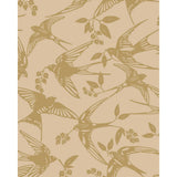 BIRDS Golden - Notes by Susanne Schjerning - abwaschbare Tischdecke mit rutschfester Unterseite