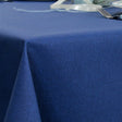 Einfarbige abwaschbare Tischdecke in Blau - Dali 160 cm breit