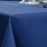Einfarbige abwaschbare Tischdecke in Blau - Dali 160 cm breit