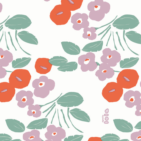Bloom Orange - Lola Wachstuch Tischdecke mit schönen Blumen