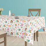 Kinderostern Weiß - Abwaschbare Tischdecke mit Ostermotiven