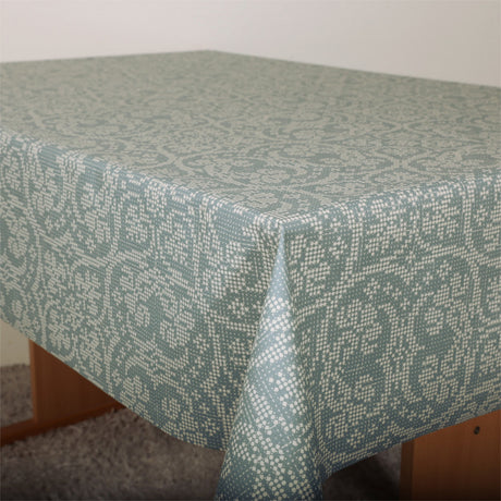 BF Boheme Blau - Abwaschbare Tischdecke 140 cm