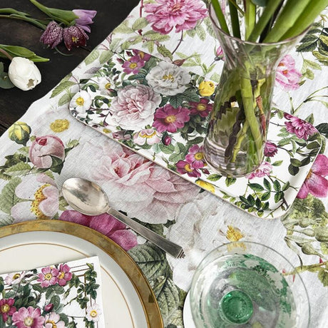 Tischläufer aus Leinen Rose Flower Garden – Jim Lyngvild, Ambiente