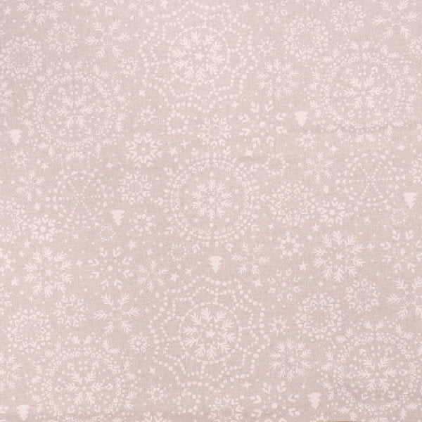Bredle Grau und Weiß - Schöne abwaschbare Weihnachtstischdecke mit Lurex, 150 cm breit