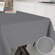 Brocos Stone - Jacquardgewebte abwaschbare Tischdecke mit rutschfester Unterseite, 180 cm breit