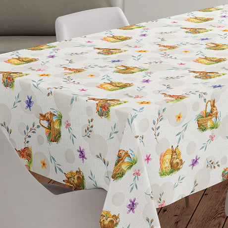 Bunny - Wachstuch Tischdecke für Ostern mit süßem Osterhasen