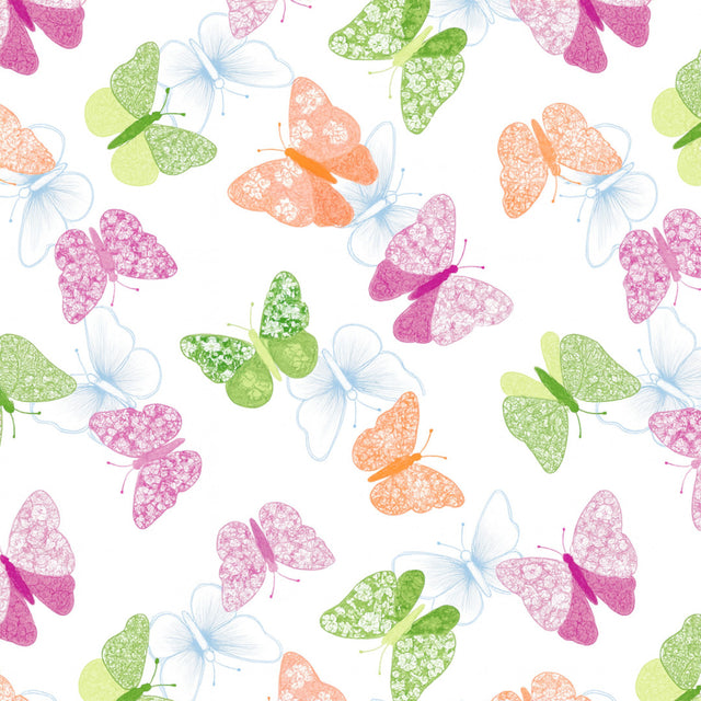 Butterfly Summer – Tischfolie transparent mit farbenfrohen Schmetterlingen