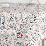 Cats and Dogs - Abwaschbare Tischdecke in Leinenoptik mit Hunden und Katzen