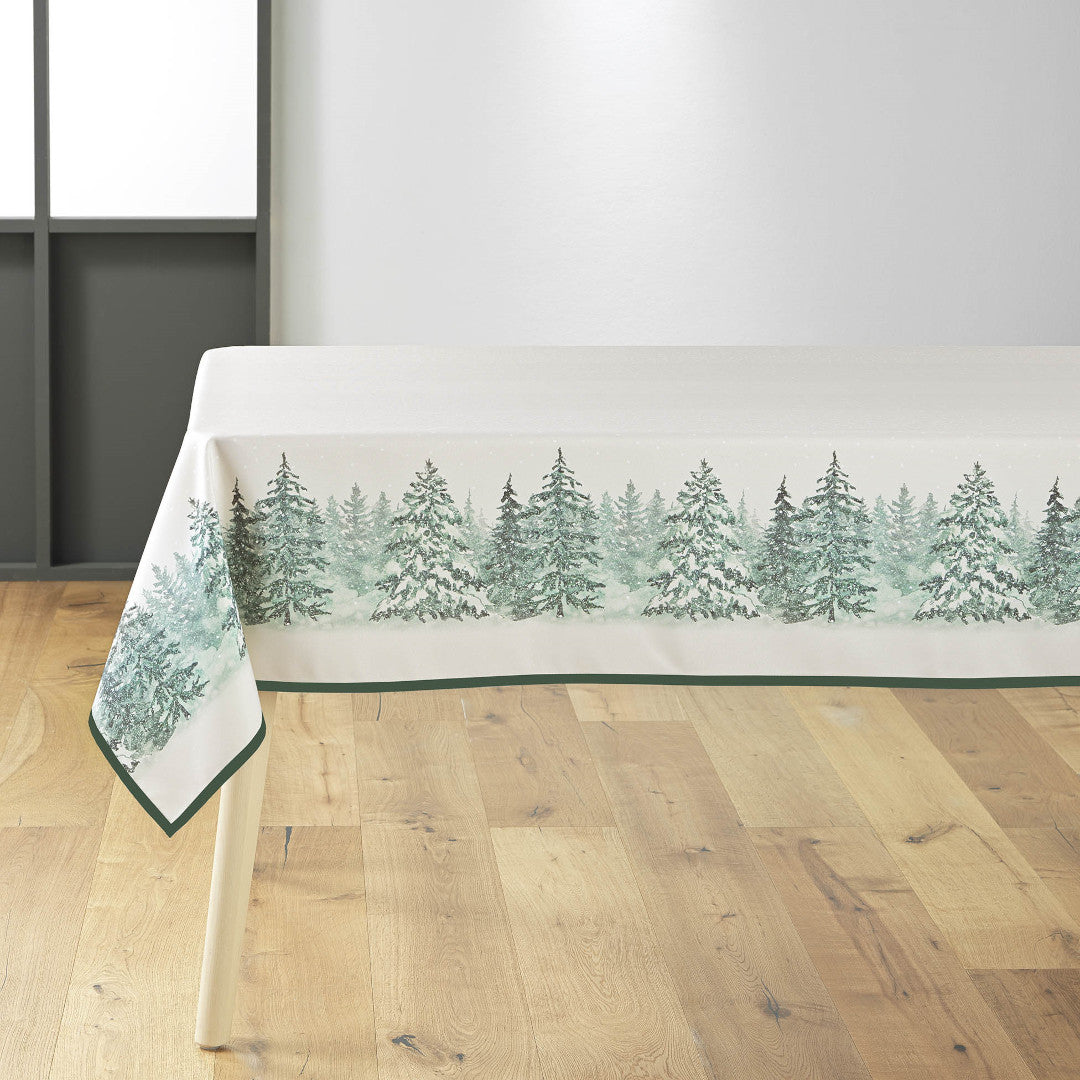Christmas 150 x 300 cm, rechteckige fleckabweisende Weihnachtstischdecke