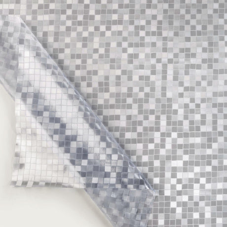 Clear & Frosted Check, Tischfolie transparent, matt, mit geprägtem Karomuster