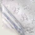 Clear & Frosted Flowers, klare und matte Tischfolie transparent mit geprägtem Blumenmuster
